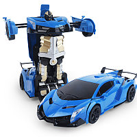 Masina cu telecomanda, Transformers Robot, 2 in 1, Albastru