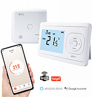 Termostat de camera digital wireless Wifi programabil Tuya, Alexa, Google, -5 C , +30 C, senzor NTC 10K,