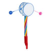 Jucărie Sonoră Multicolor, Fluier și Tobă, Diametru 8.5 cm, Înălțime 33.5 cm, Plastic