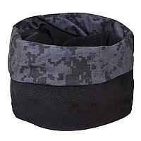 Fular Sport Circular, Fleece, Negru, Dimensiuni 70x25cm