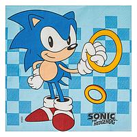 Șervețele Petrecere, Sonic, 33x33cm, 12 Bucăți, Albastru, 2 Straturi