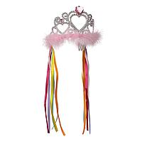 Bentită Petrecere, Coroana, Cristale Roz, Pene Roz, Multicolor