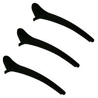 Set Clame de Păr, 3 Bucăți, Monocolore, Negru Mat, 12cm