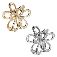 Set Clame Păr Femei, Model Flori, Metal, Culoare Argintie și Aurie, 6.5cm, 2 Bucăți