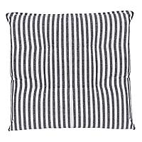 Perna pentru Scaun, Dungi Gri-Albe, 38x38cm, Fără Fermoar, Cu șireturi