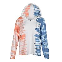 Hanorac Tie Dye, Femei, Mâneci Lungi, Glugă, Multicolor, One Size