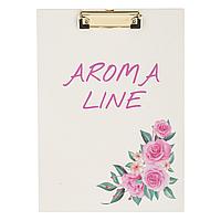 Clipboard Carton Aroma Line, A4, Culoare Ecru, Model Trandafiri, Aromă Trandafiri, Clips Metalic
