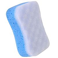 Burete Baie, Multi Foam, Exfoliant, Lungime 16 cm, Grosime 5 cm, Albastru Alb