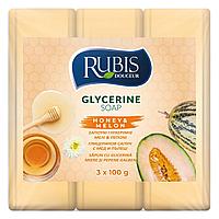Săpun Solid Rubis Douceur, Glicerină, Miere și Pepene Galben, 100g, Set 3 Bucăți