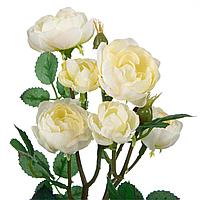 Floare Artificială, Model Piciorul Cocoșului, Culoare Alb, Tulpină Scurtă, 40cm