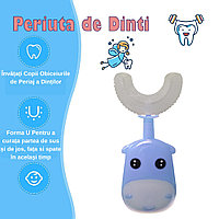 Periuta de Dinti Circulara U-shape, pentru Copii 3-6 ani, Naimeed D4366, Albastru