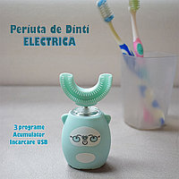 Periuta de dinti electrica U-shape, 3 programe, pentru Copii 2-7 ani, Naimeed D4369, acumulator, incarcare