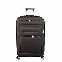 Troler voiaj Mic, Naimeed D5995, 4 roti, material textil, inchidere cifru, Maro, 37x24x55cm