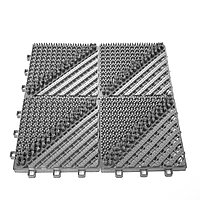 Set 4 placi pardoseala modulara din PP, Naimeed D4533, Gri