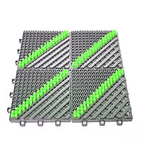 Set 4 placi pardoseala modulara din PP, Naimeed D4535, Verde