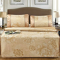 Set lenjerie pat dublu, latime 145cm, Naimeed D4911-Orange, Portocaliu