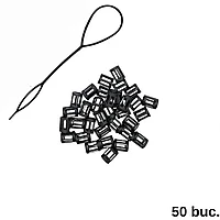Set 50 Inele Par Negre + Aplicator inele, Model Betisoare, 1x0.6cm, PLA- Biodegradabil Fabricat pe Baza de Plante, Accesorii Păr Moderne, Decorațiuni păr, Inele pentru dreadlocks, Inele pentru împletituri, Fabricat în România