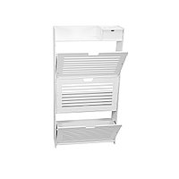 Pantofar 3 usi, Naimeed D3463, Alb, 115 x 60 x 17 cm