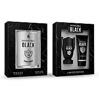 Set cadou barbati Invincible Black 2x50ml - Apa de toaleta si gel de dus - Miros fresh oriental Magrot 23050