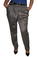 Pantaloni casual din saten de culoare gri (Marime: 36, Culoare: GRI)