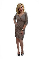 Rochie de ocazie, din saten, de culoare gri (Marime: 40, Culoare: GRI)
