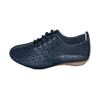 Adidas bleumarin, piele naturala moderna, sireturi fine (Marime: 38, Culoare: