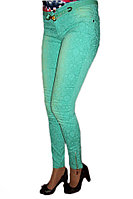 Pantaloni casual, de culoare verde deschis, cu fermoare la glezne (Marime: 40,