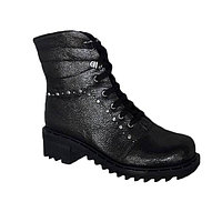 Botina de iarna tip gheata din piele naturala , negru (Marime: 36, Culoare: