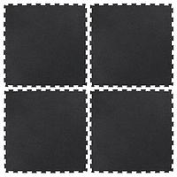 Saltea gimnastica 4 buc puzzle, 100x100 cm, Cauciuc, Negru