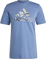 Tricou cu maneca scurta pentru barbati Adidas Camo Badge of Sport Graphic Tee, albastru, L - OUTLET