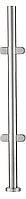 Stalp balustrada din otel inoxidabil, 105cm, compatibil cu sticla lemn 8-12mm, finisaj argintiu