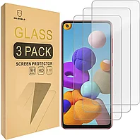 Folii de ecran compatibil cu Samsung Galaxy A21s, duritate 9H, transparent set de 3