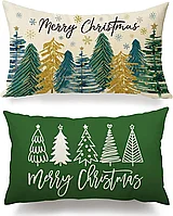 Fete de perini decorative 30x50 cm 2buc brazi verzi