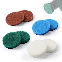 Discuri de lustruire cu prindere velcro 65 mm, 4 tipuri de finete, set 8 bucati