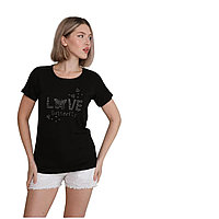 Tricou dama Love Universala M-L, Capucino