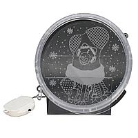 Decoratiune 3d pentru fereastra lumina de gheata cu tema Craciun