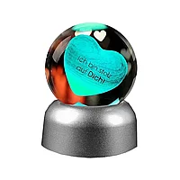 Minge de cristal 3D cu baza de lumina LED, FIMAGO