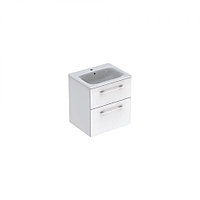 Set lavoar mobilier Geberit Selnova Square, cu margine îngustă, cu mobilier și două sertare