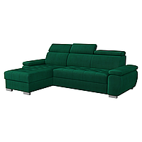 Set canapea de colt, verde, pe stanga, SEMI ROH