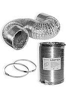 Furtun de evacuare flexibil pentru ventilatie, 102 mm Lungime 2, 5 m, cu 2 cleme de otel, LOOTICH