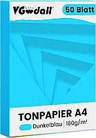 Hartie A4 copiator, desen, artizanat, bricolaj 160gr m2 albastru deschis 50coli top