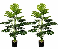 Set 2x75 cm palmieri artificiali in ghivece