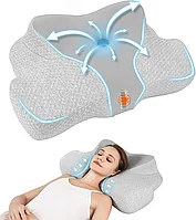Perina ergonomica din spuma cu memorie si protectie detasabila, lavabila 64 x 39 x 13 cm