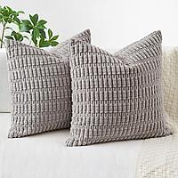 Fete de perini decorative 60x60 2buc gri deschis