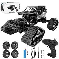 Masina 4x4 cu telecomanda, 2in1 roti si senile se pot inlocui, incarcare USB, acumulator inclus, 27x18x14cm