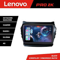 Navigatie Hyundai Santa Fe IX45 2012-2017 Lenovo Kit-209 8 core QLED 2K 12+256 360 Android Waze USB Navigatie