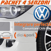 Pachet 4 senzori spate parcare originali Digi4park gama VW (CAN-Bus+Vizual)