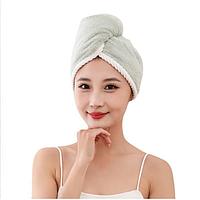Turban dublu strat VERSAGO, din Microfibra pentru uscarea parului, 26/60 cm, Gri / Roz