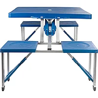 Set Pliant picnic VERSAGO pentru 4 Persoane, structura de aluminiu, ideal pentru iesirile in natura