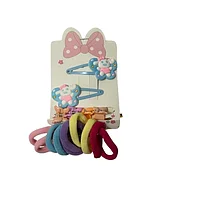 Set 16 Accesorii de Par pentru Fete, elastice, clestisor si agrafe, Albastru